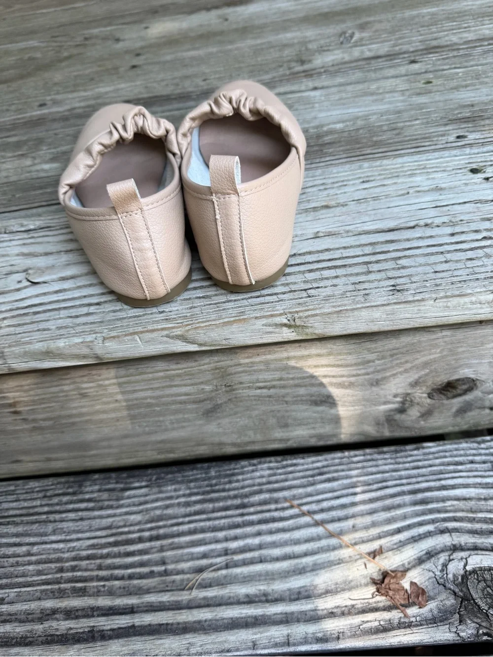 MIA Ballet inspired flats with Ruched Strap-neutral tan Big Girls size 3